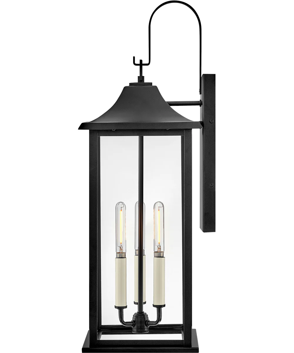 Nolan 3-Light Large Wall Mount Lantern in Black - Image 5