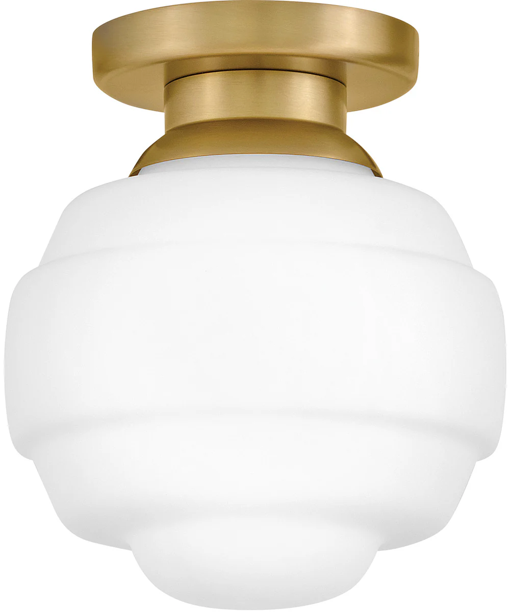 Penny 1-Light Extra Small Flush Mount in Lacquered Brass - Image 2