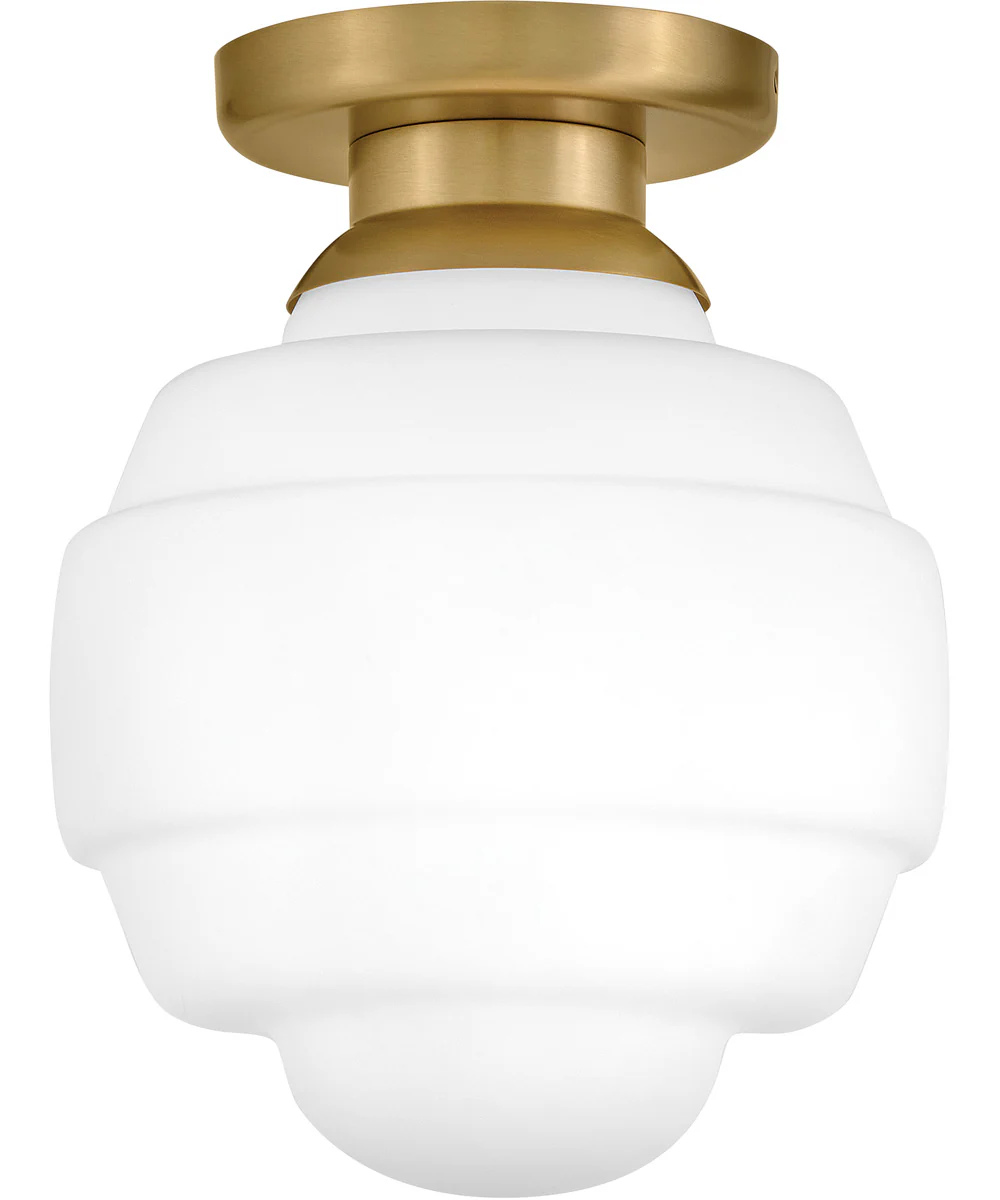 Penny 1-Light Small Flush Mount in Lacquered Brass - Image 2