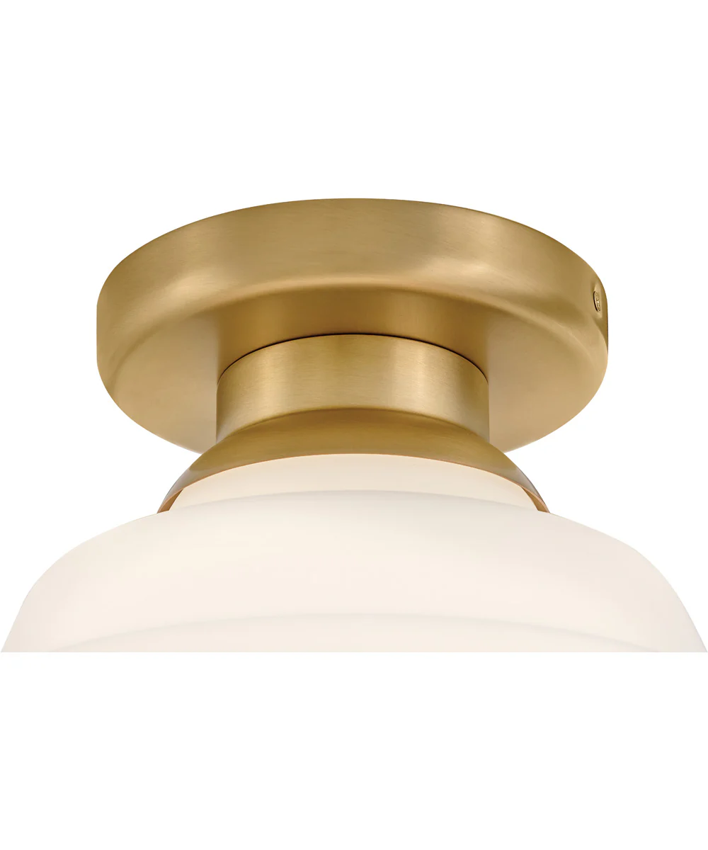 Penny 1-Light Small Flush Mount in Lacquered Brass - Image 5