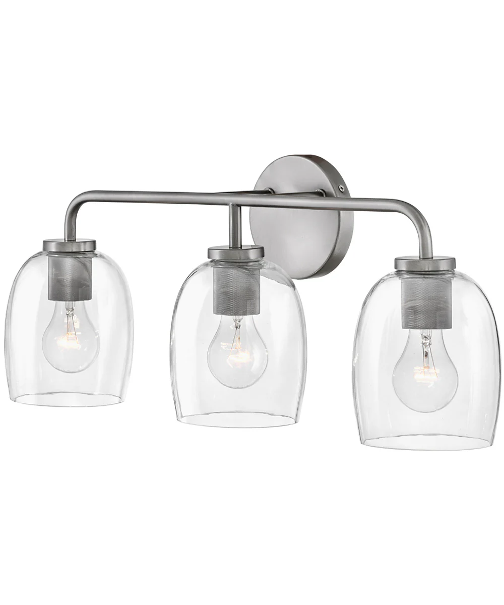Percy 3-Light Medium Three Light Vanity in Antique Nickel - Image 3
