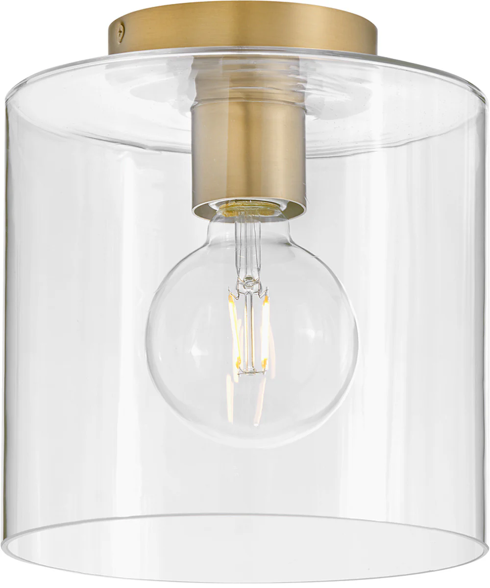 Pippa 1-Light Extra Small Flush Mount in Lacquered Brass