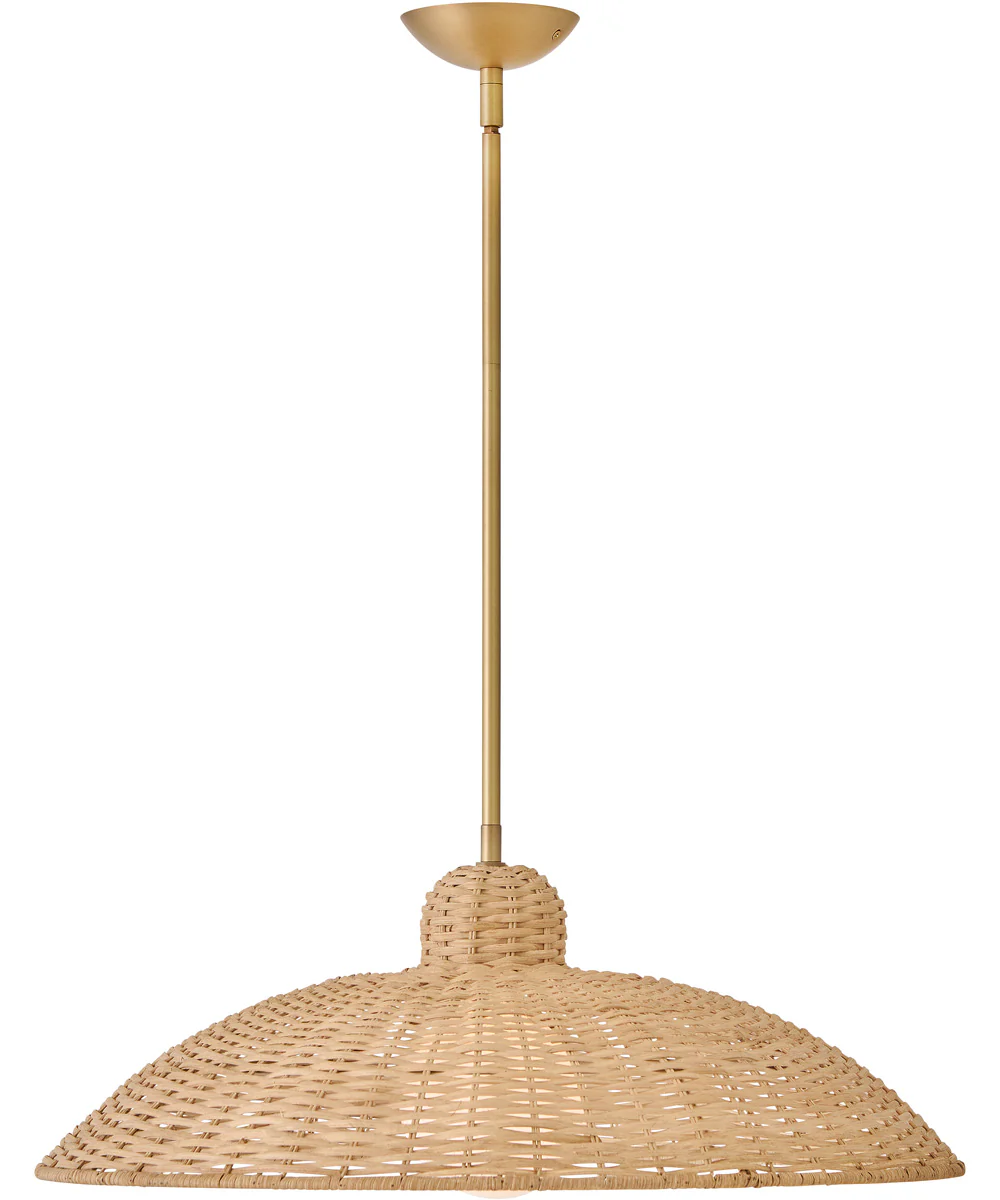 Pismo 1-Light Large Pendant in Lacquered Brass - Image 3