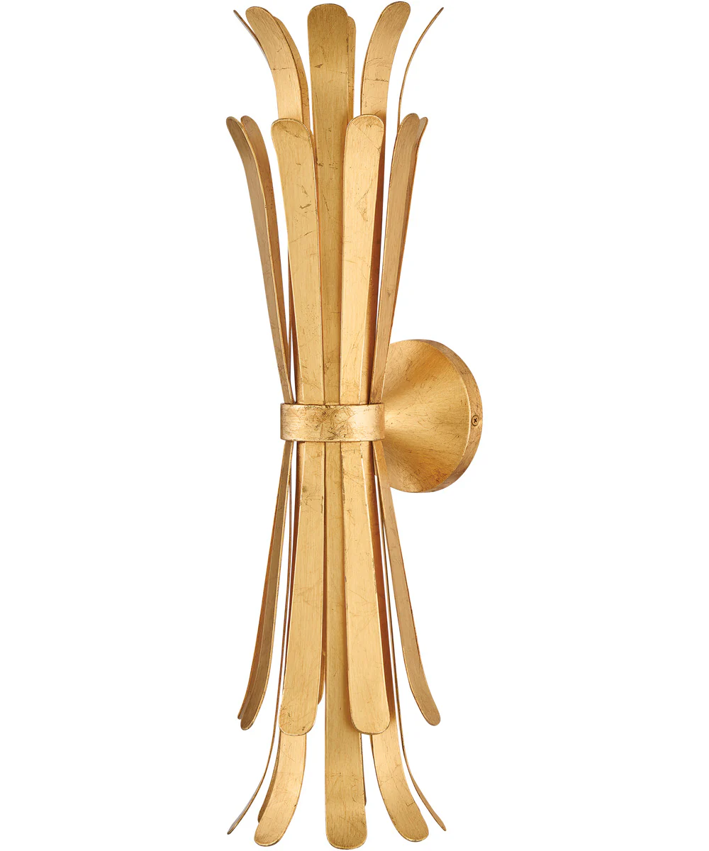 Reina 2-Light Large Two Light Sconce in Distressed Brass - Image 2