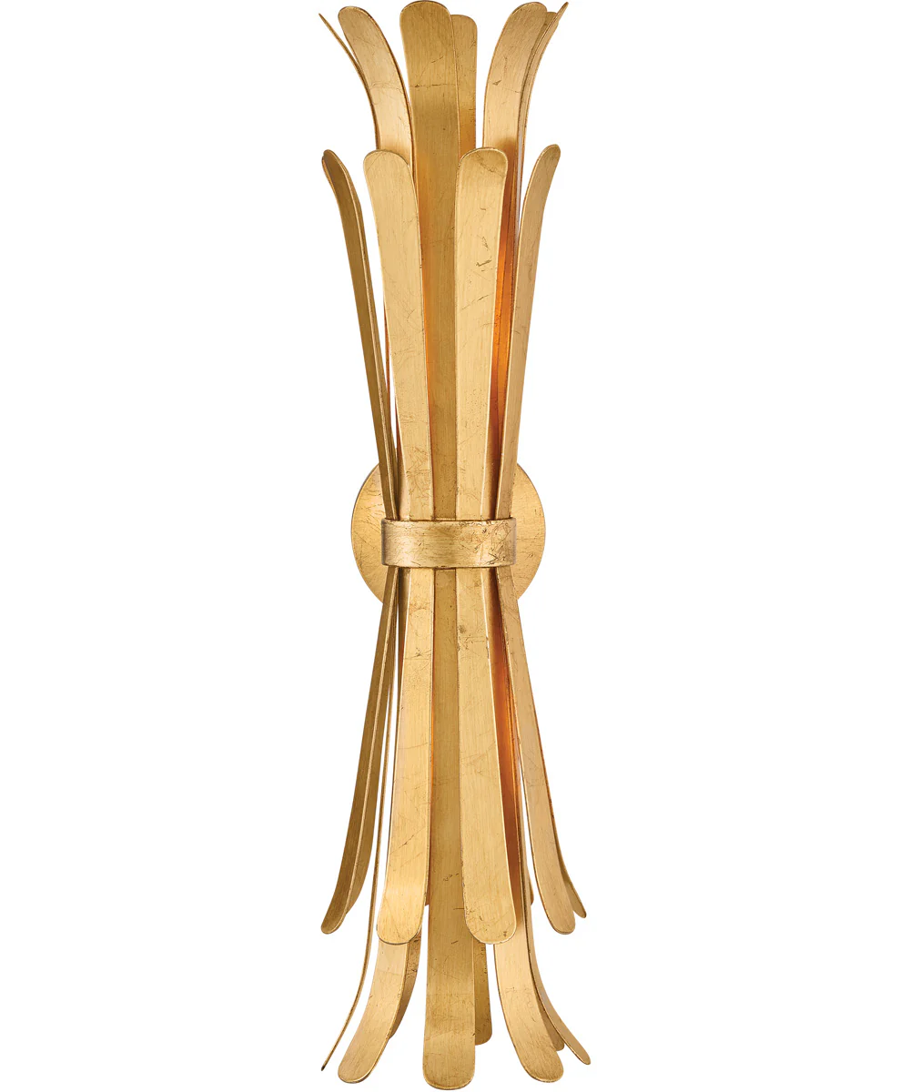Reina 2-Light Large Two Light Sconce in Distressed Brass - Image 3