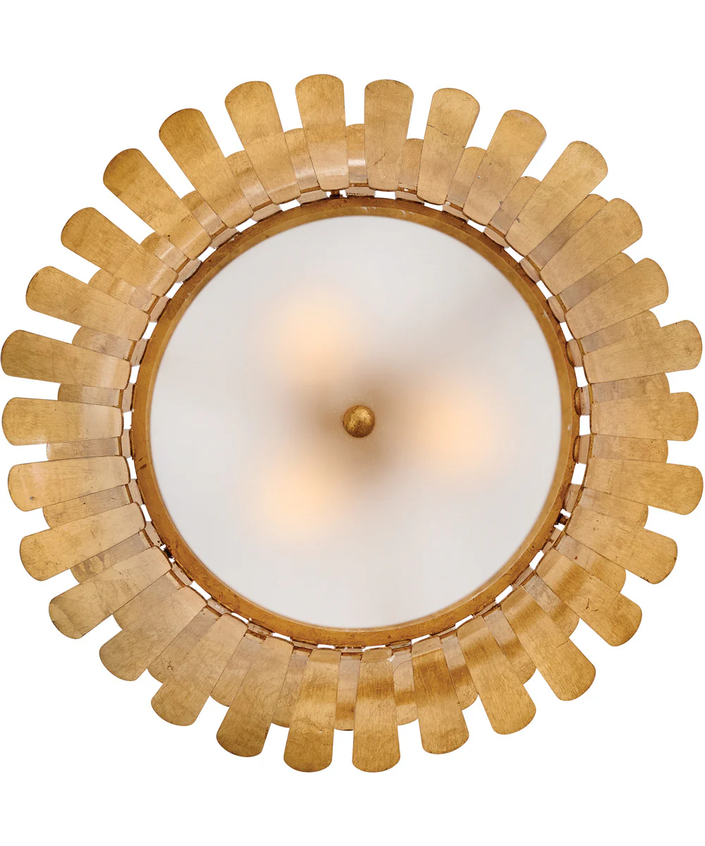 Reina 3-Light Medium Tapered Chandelier in Distressed Brass - Image 4