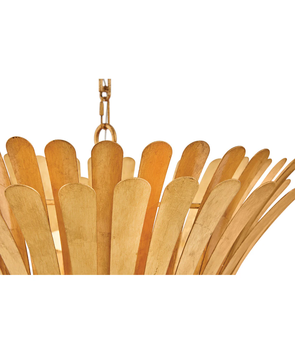 Reina 3-Light Medium Tapered Chandelier in Distressed Brass - Image 5