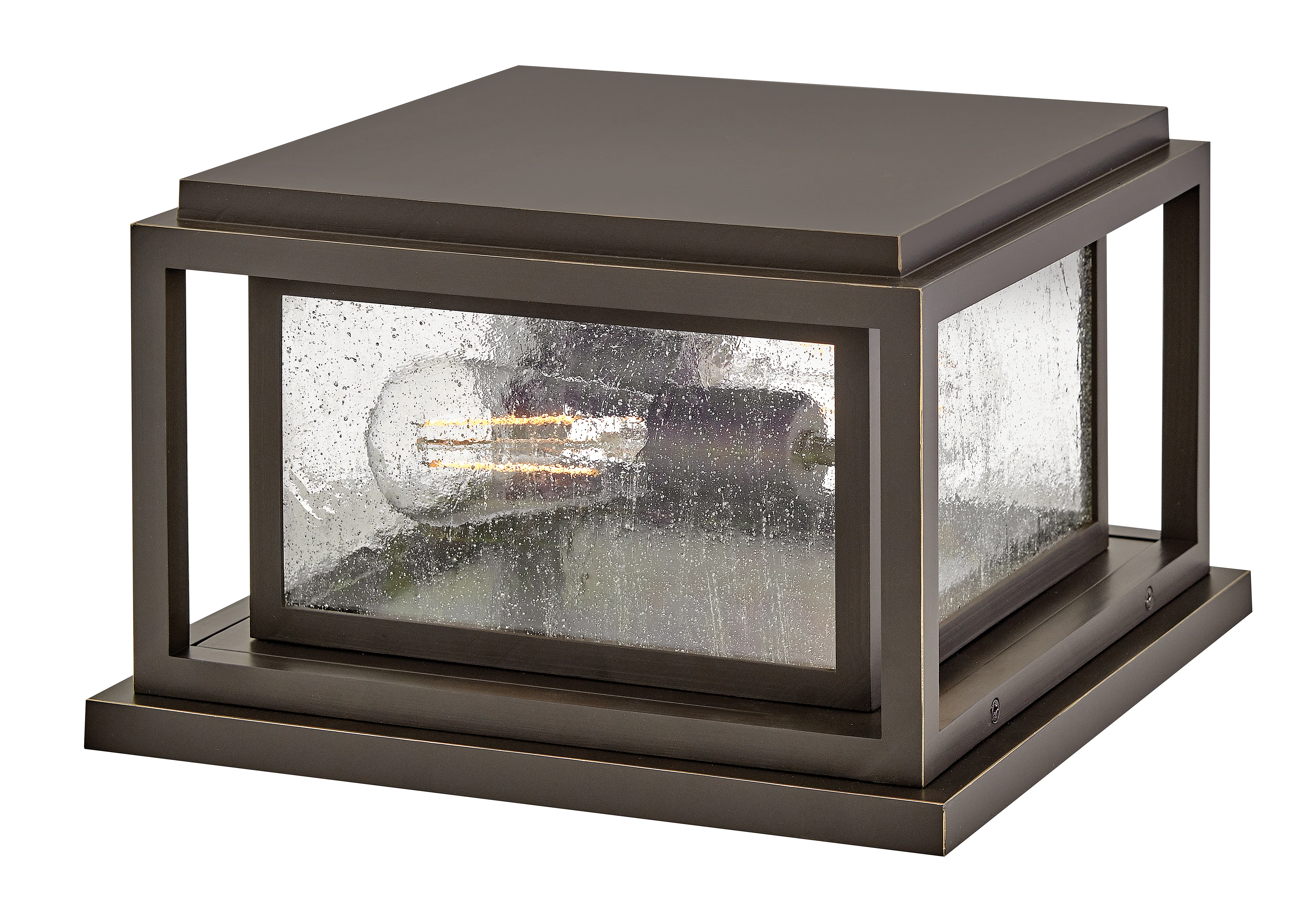 Republic Coastal Elements 2-Light Small Pier Mount Lantern in Oil Rubbed Bronze