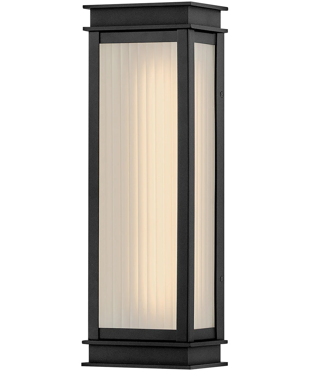 Rockwell LED-Light Medium Wall Mount Lantern in Textured Black