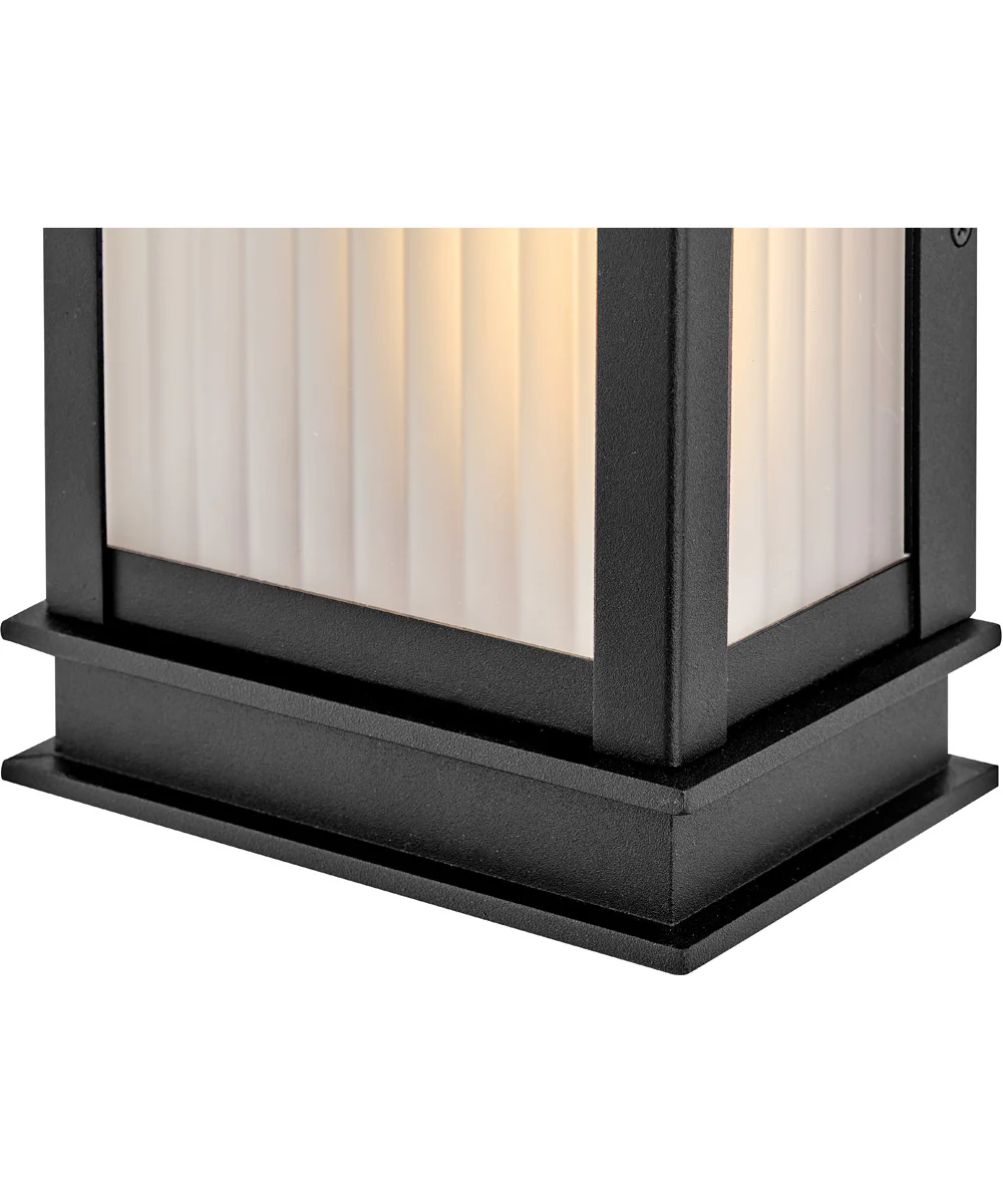 Rockwell LED-Light Medium Wall Mount Lantern in Textured Black - Image 6