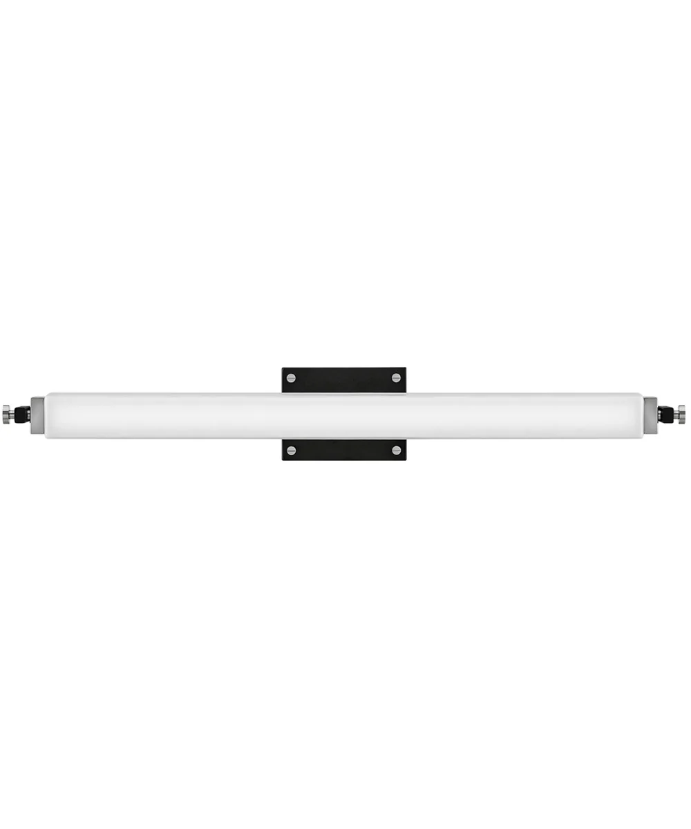 Rollins LED-Light Large LED Sconce in Black with Chrome accents