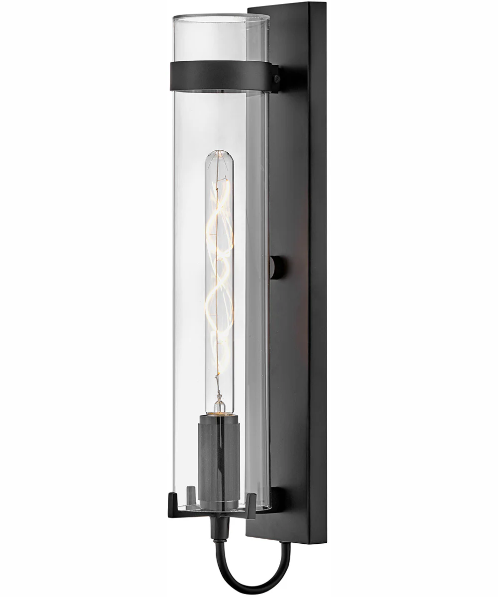 Ryden 1-Light Large Wall Mount Lantern in Black