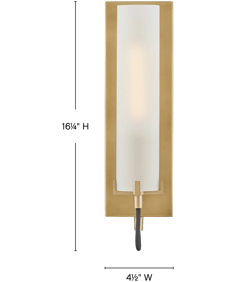 Ryden 1-Light Medium Single Light Sconce in Heritage Brass - Image 2