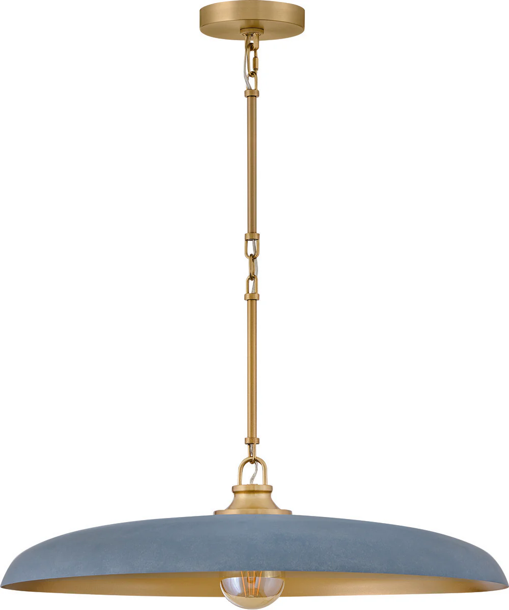 Sadie 1-Light Medium Dome Chandelier in Lacquered Brass - Image 2