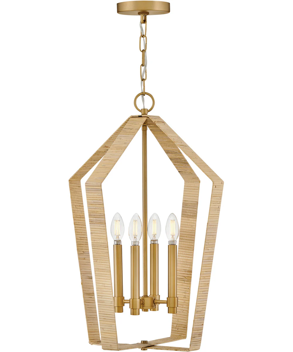 Sammi 4-Light Large Pendant in Lacquered Brass