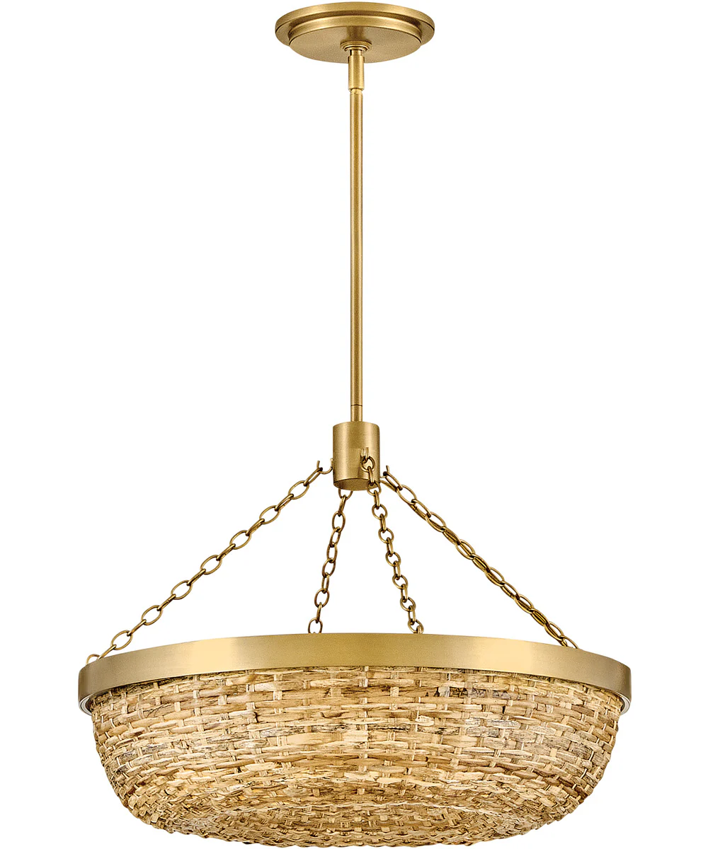 Sanibel 4-Light Medium Convertible Semi-Flush Mount in Lacquered Brass - Image 2