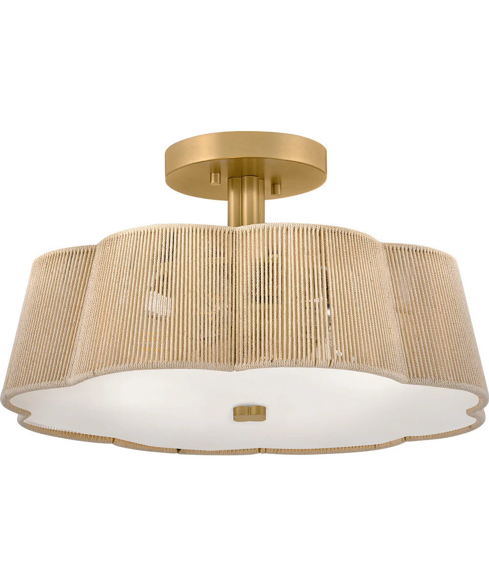 Sasha 4-Light Medium Semi-Flush Mount in Lacquered Brass - Image 2