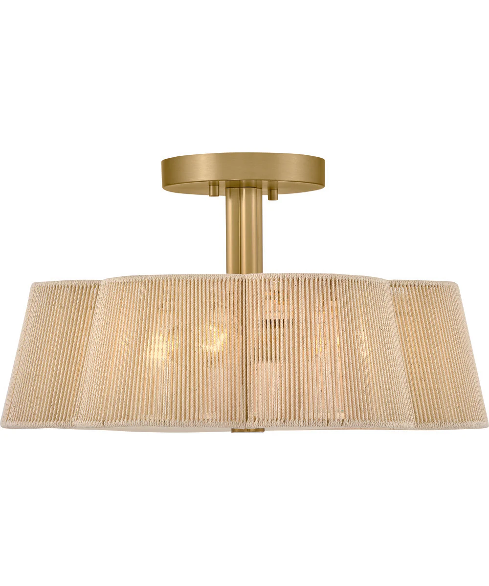 Sasha 4-Light Medium Semi-Flush Mount in Lacquered Brass - Image 3