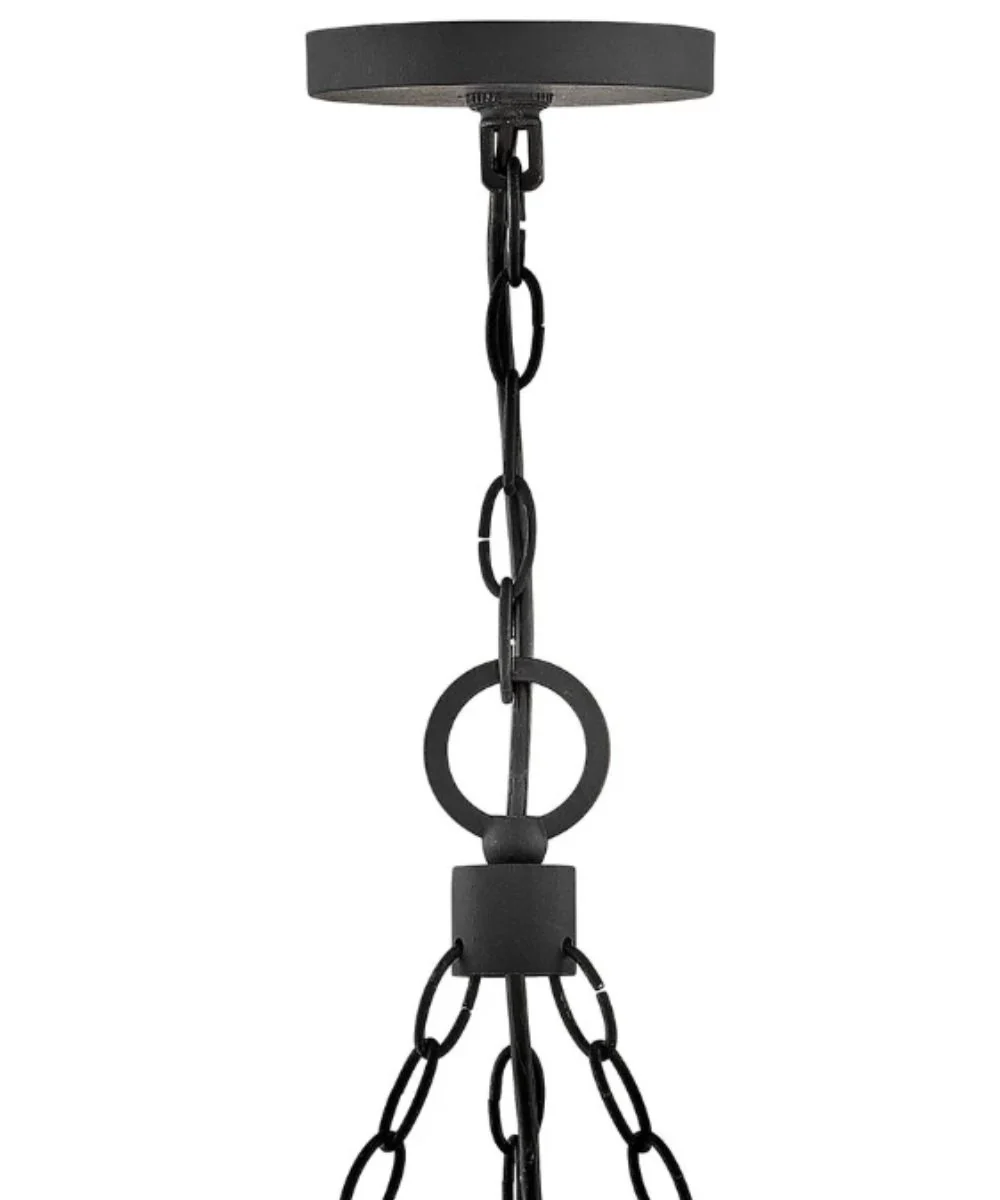 Sawyer 9-Light Medium Single Tier Chandelier 12v in Black - Image 5