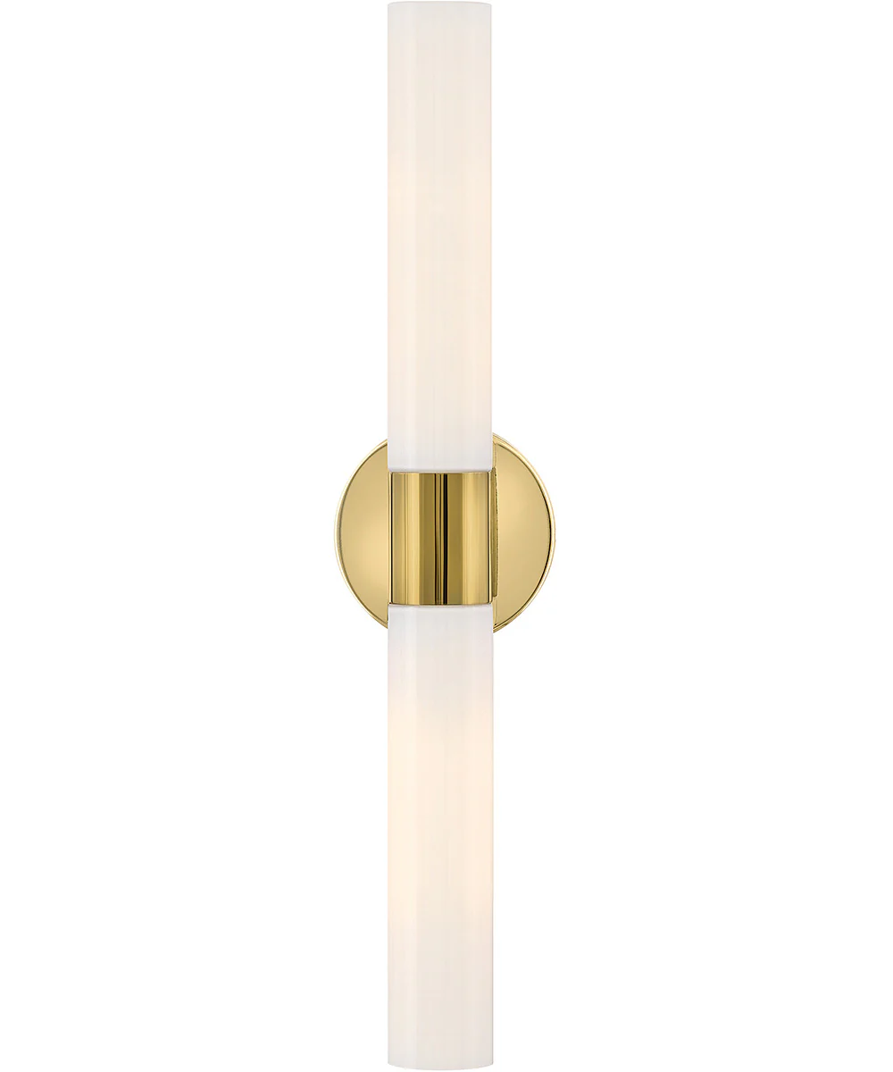 Shea 2-Light Large Two Light Vanity in Bright Brass