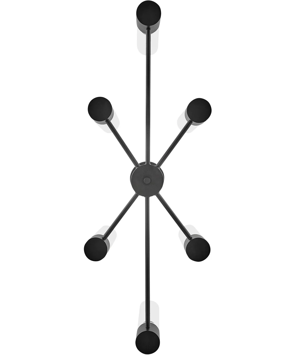 Shea 6-Light Small Linear Chandelier in Black - Image 6