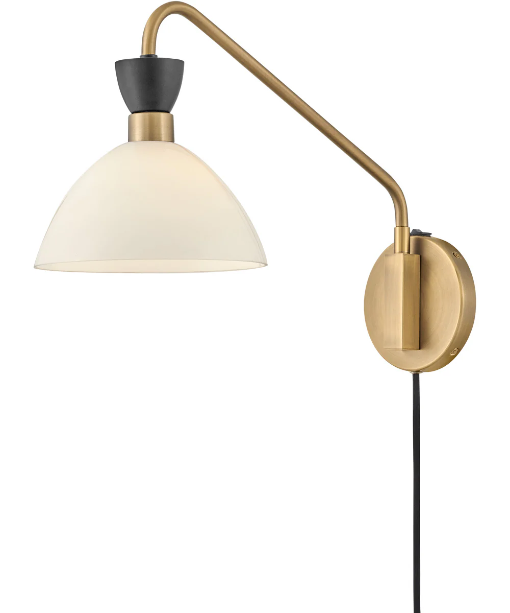 Simon 1-Light Medium Single Light Plug-In Sconce in Black - Image 3
