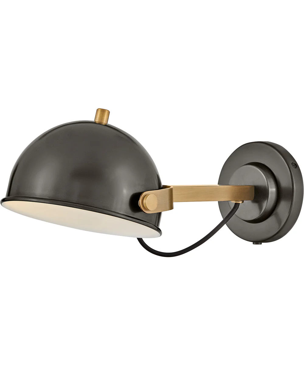 Spence 1-Light Medium Adjustable Single Light Sconce in Black Oxide