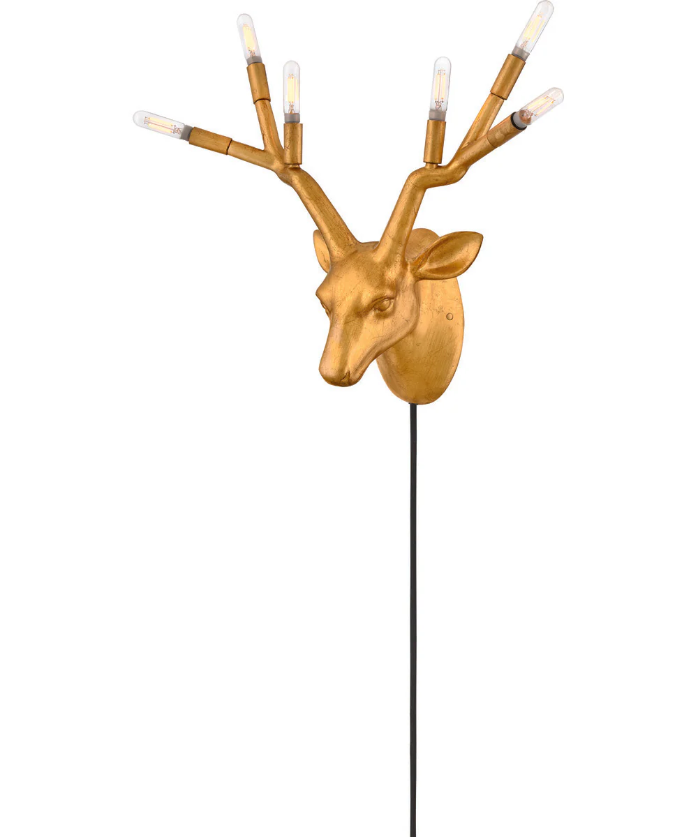 Stag 6-Light Large Six Light Sconce in Distressed Brass - Image 6