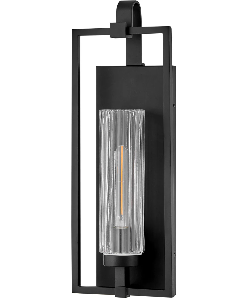 Stassi 1-Light Medium Wall Mount Lantern in Black - Image 2