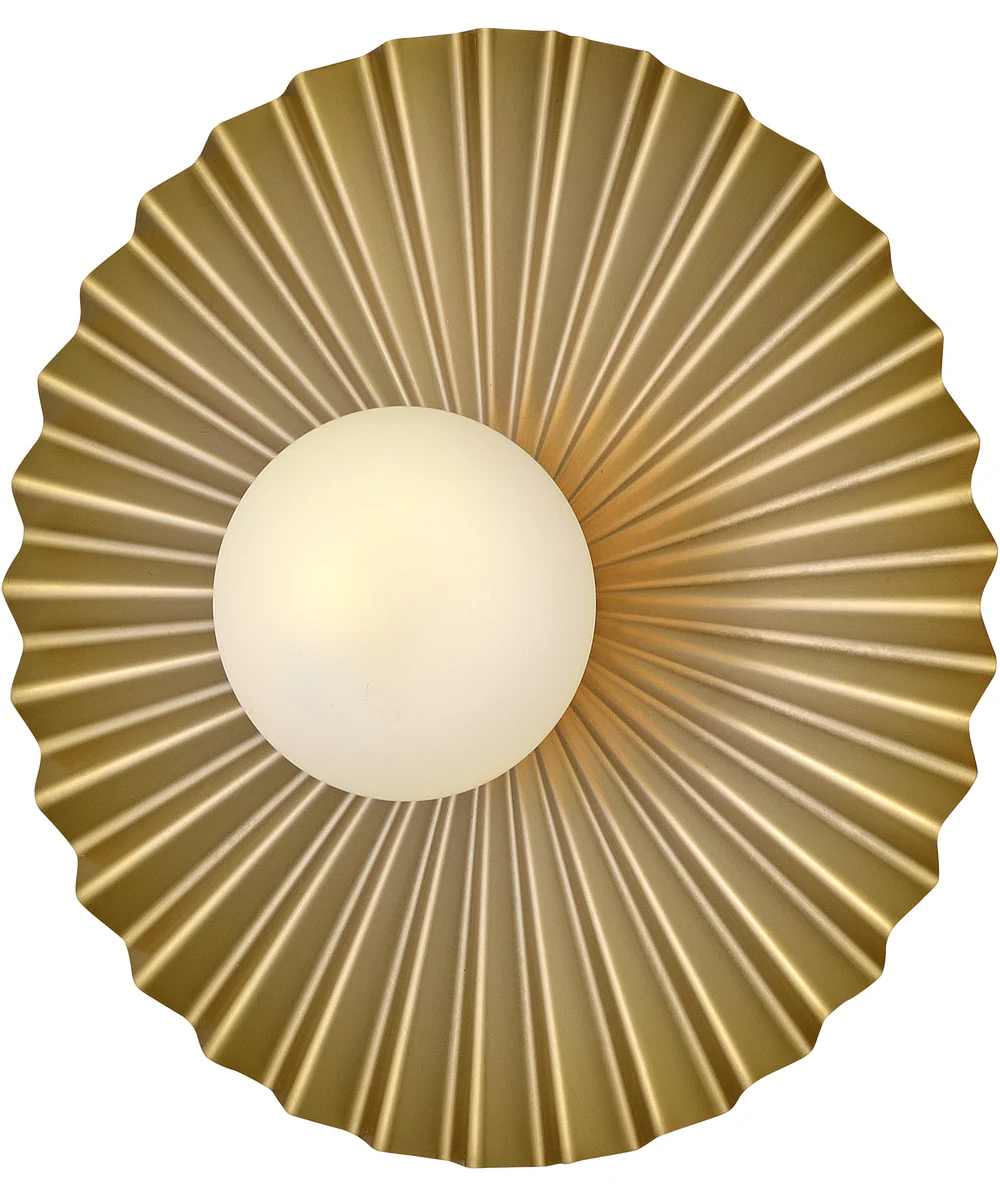 Stevie 1-Light Medium Flush Mount in Lacquered Brass - Image 3