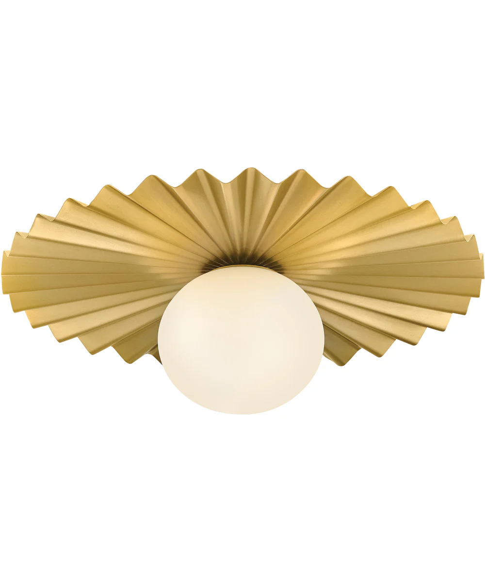 Stevie 1-Light Medium Flush Mount in Lacquered Brass - Image 7