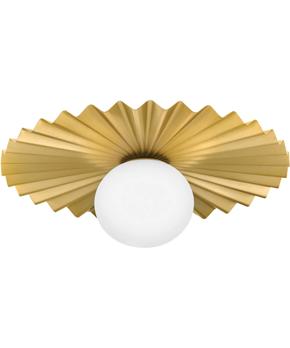 Stevie 1-Light Medium Flush Mount in Lacquered Brass - Image 8