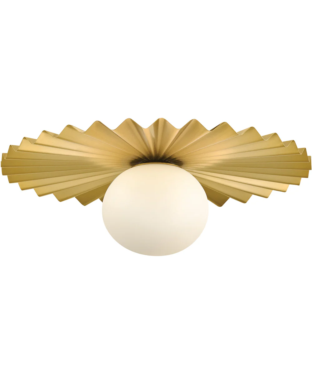 Stevie 1-Light Medium Flush Mount in Lacquered Brass - Image 9