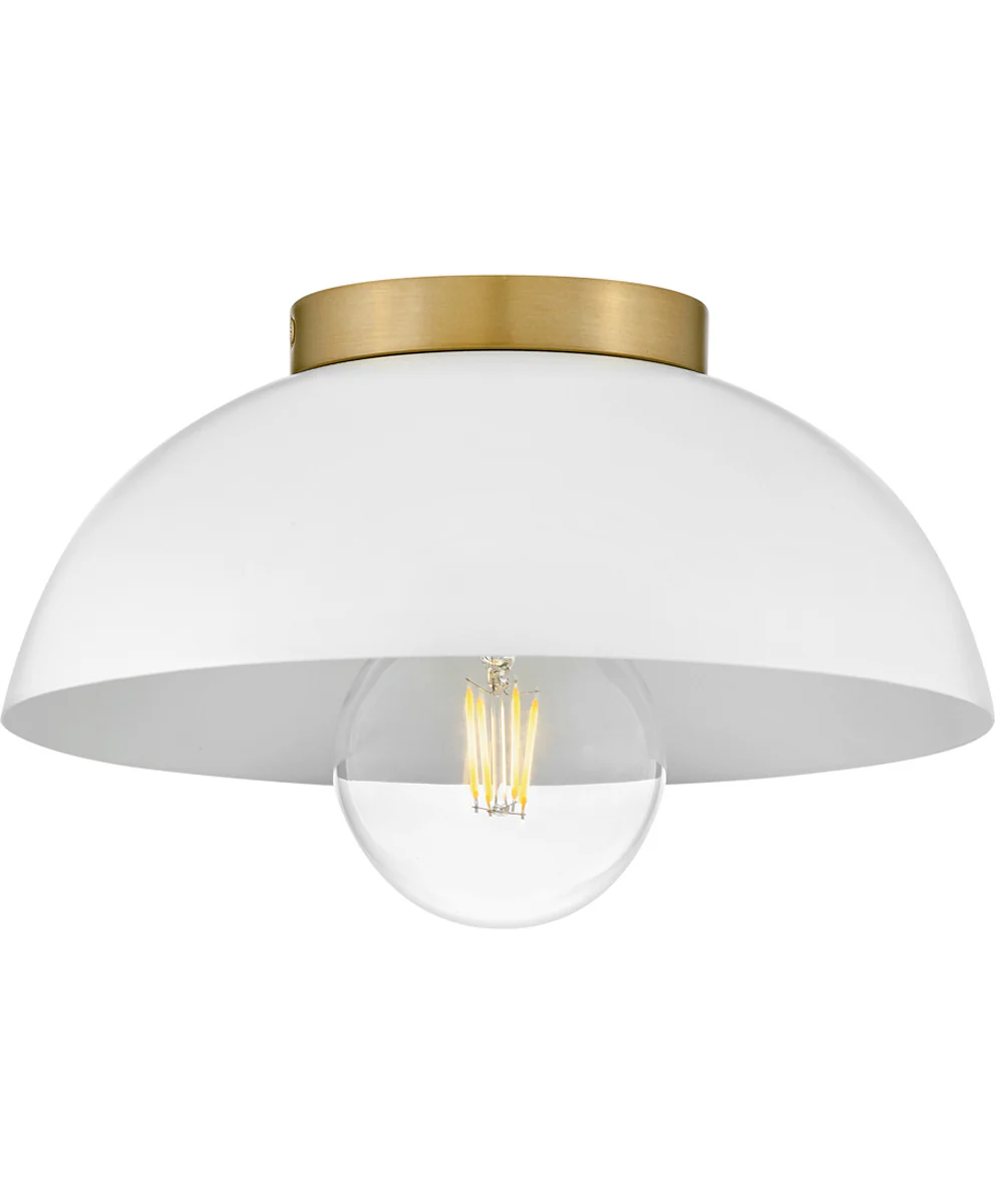 Stu 1-Light Small Flush Mount in Matte White