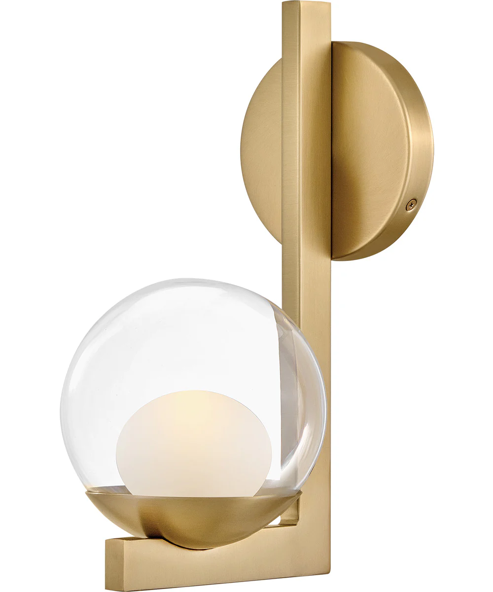 Sunni 1-Light Medium Single Light Sconce in Lacquered Brass
