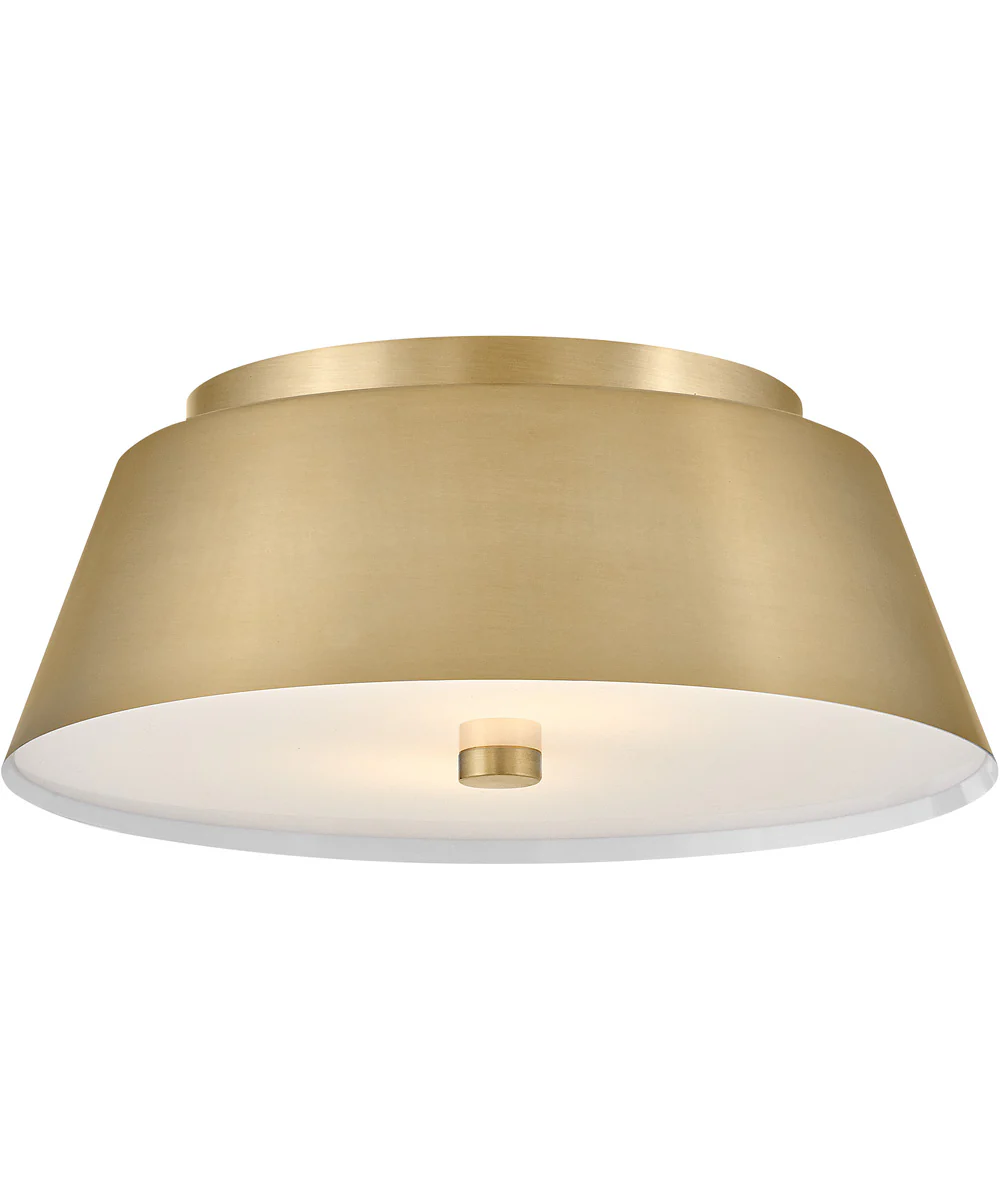 Tess 2-Light Medium Flush Mount in Lacquered Brass - Image 2