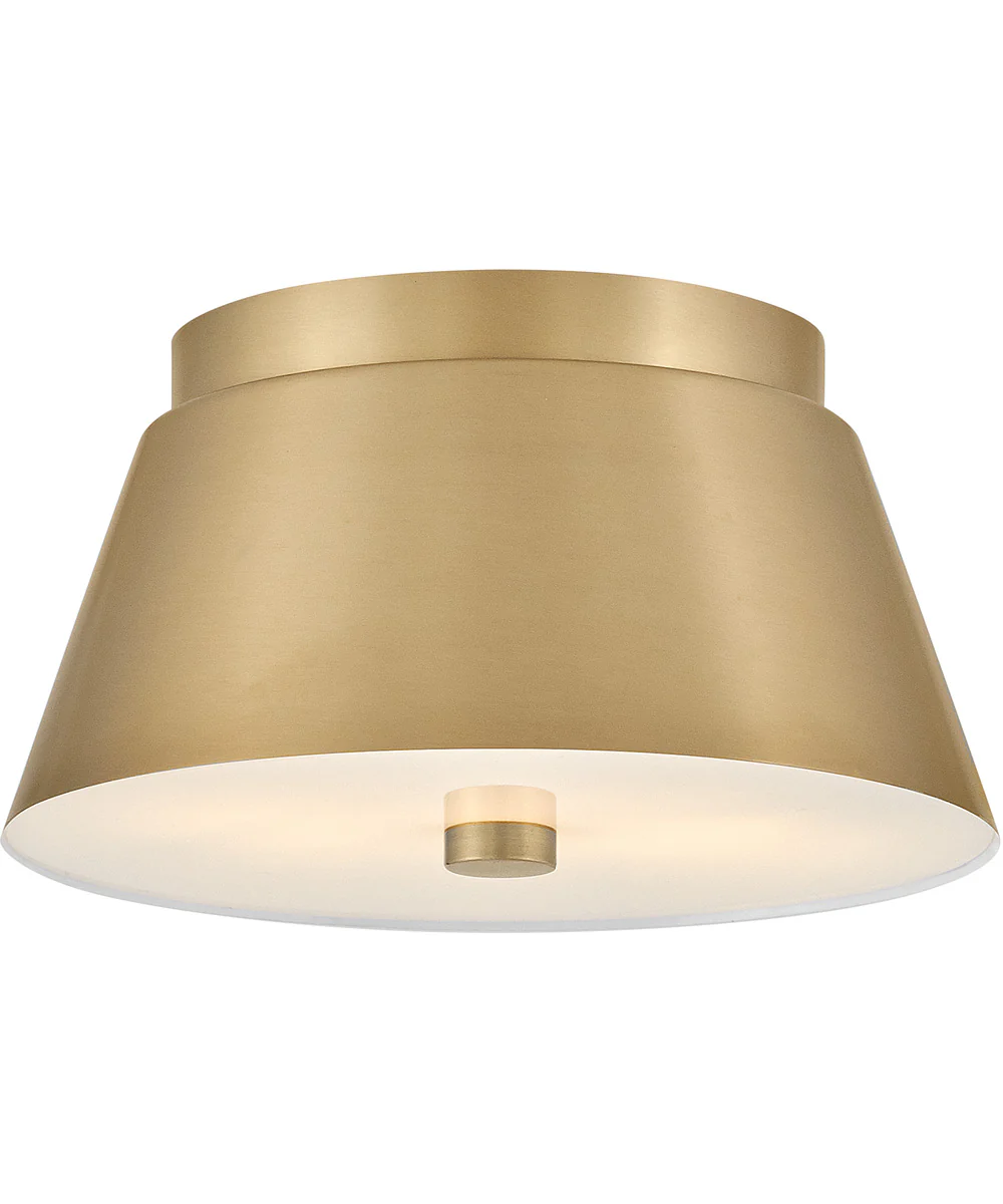 Tess 2-Light Small Flush Mount in Lacquered Brass - Image 2