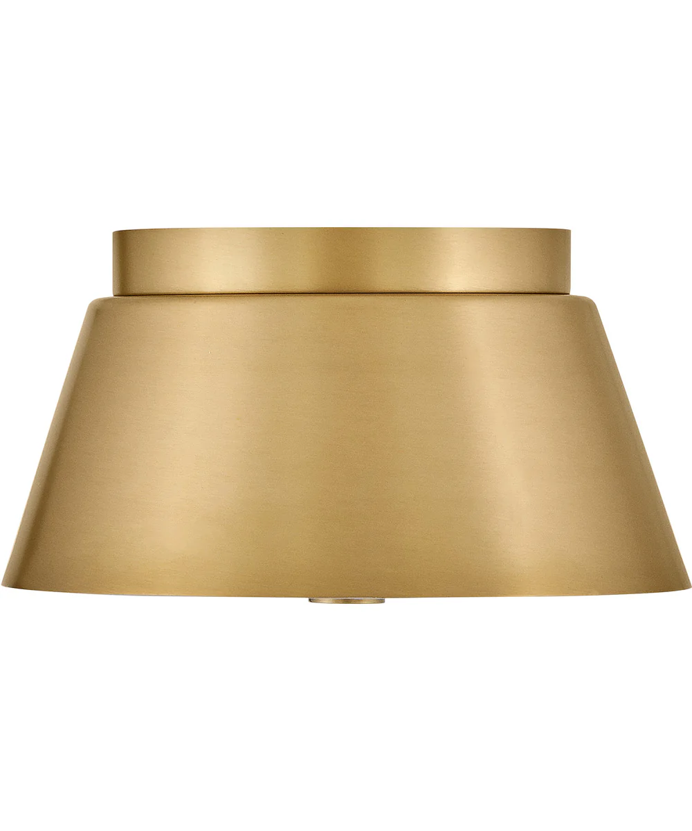 Tess 2-Light Small Flush Mount in Lacquered Brass - Image 3