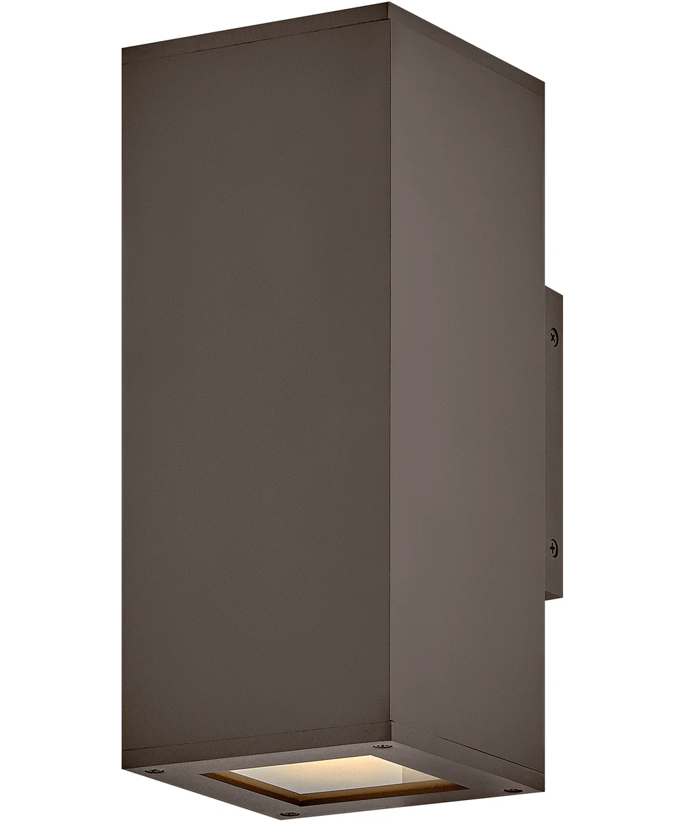 Tetra Coastal Elements 2-Light Small Wall Mount Lantern Up/Down in Architectural Bronze