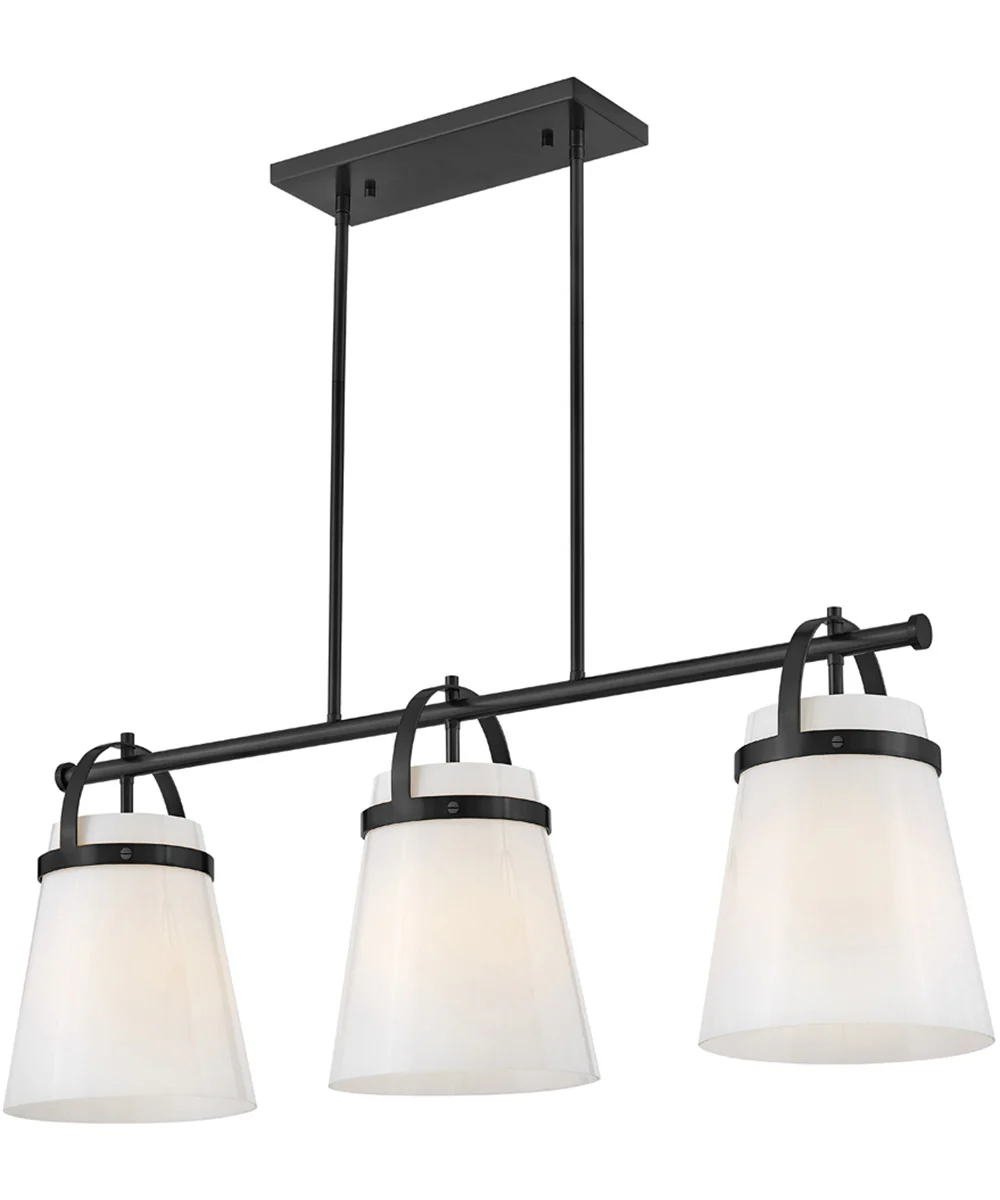 Tori 1-Light Large Three Light Linear Chandelier in Black - Image 4