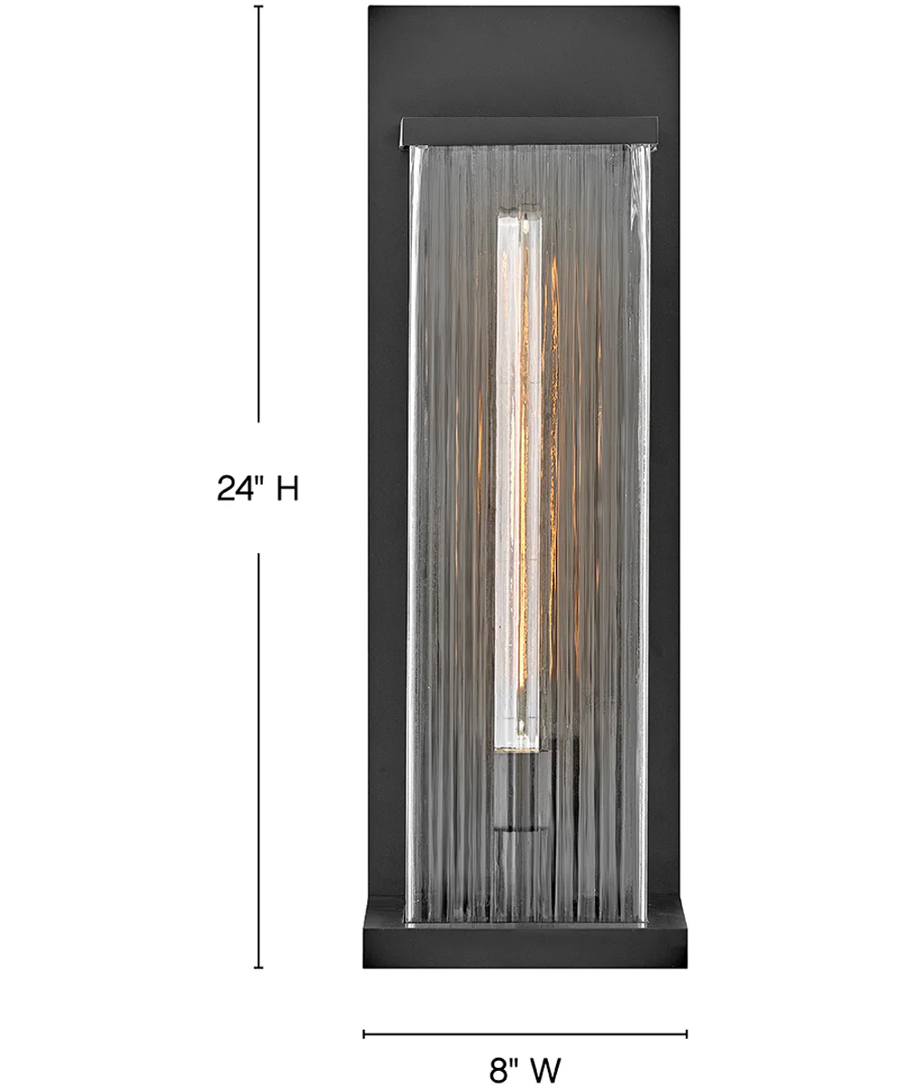 Torrent 1-Light Large Wall Mount Lantern in Black - Image 7