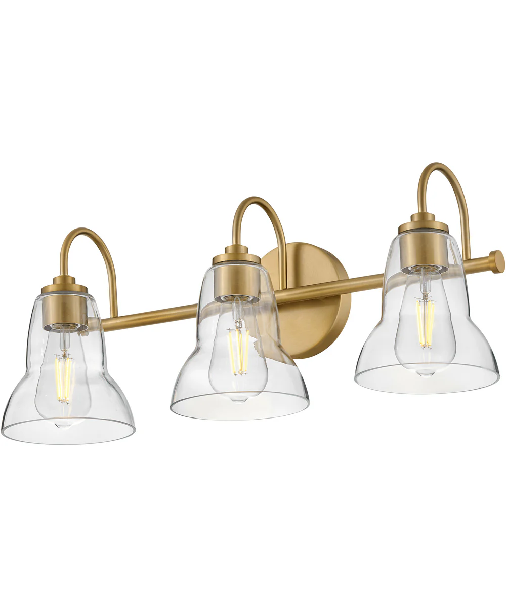 Vera 3-Light Medium Three Light Vanity in Lacquered Brass - Image 5