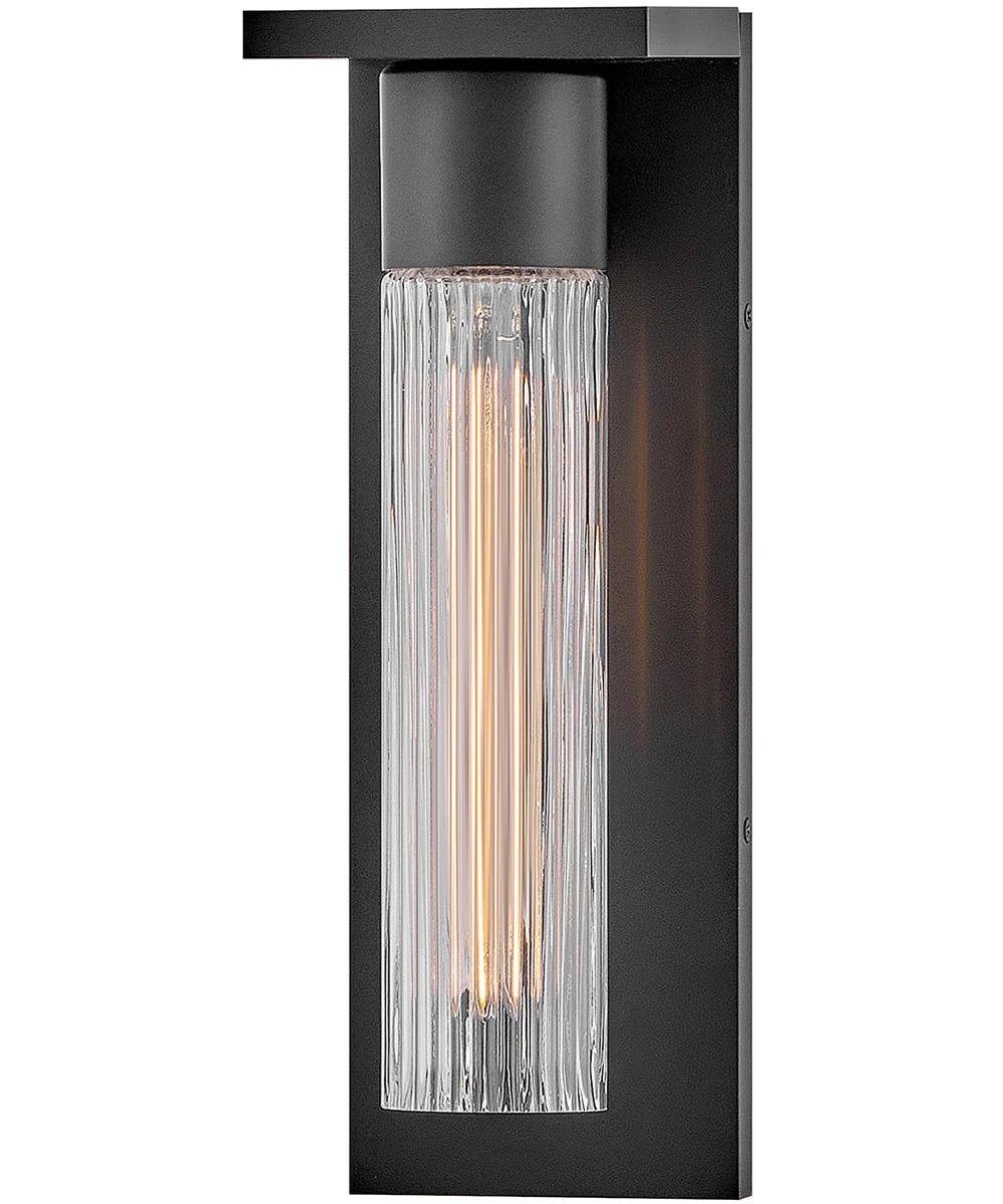 Voight 1-Light Medium Wall Mount Lantern in Black