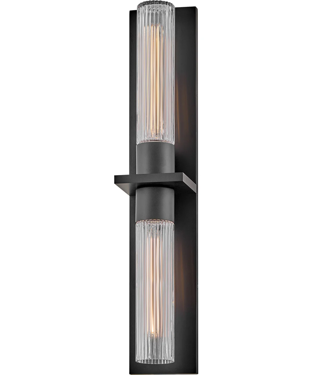 Voight 2-Light Large Wall Mount Lantern in Black - Image 3