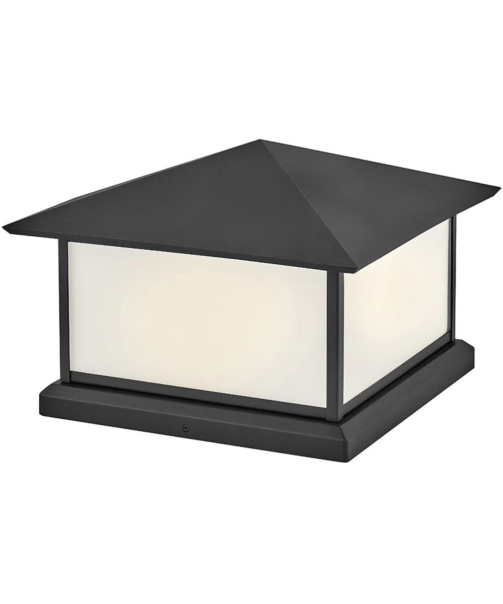 Walter 2-Light Large Pier Mount Lantern 12v in Textured Black