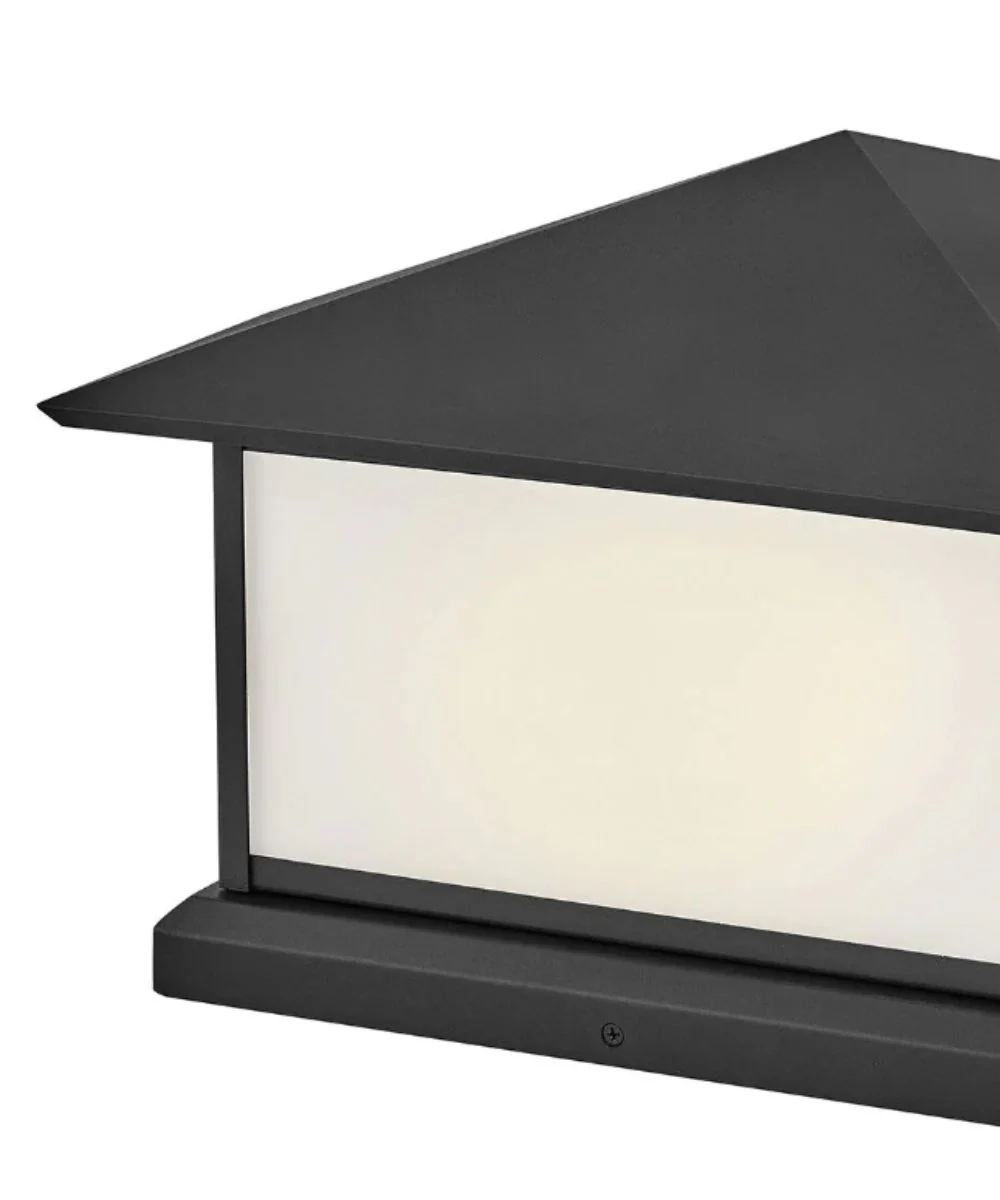 Walter 2-Light Large Pier Mount Lantern 12v in Textured Black - Image 4