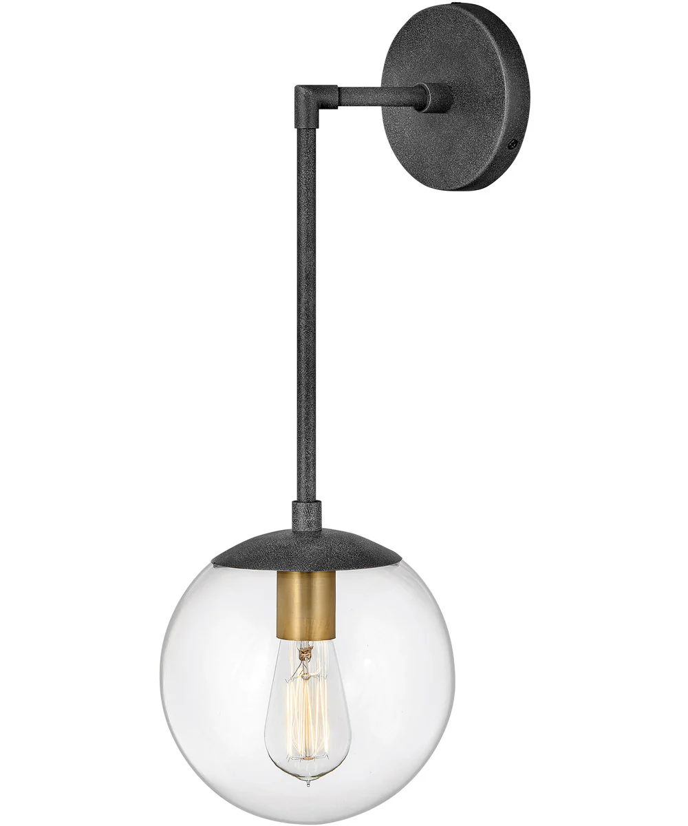 Warby 1-Light Single Light Sconce in Aged Zinc