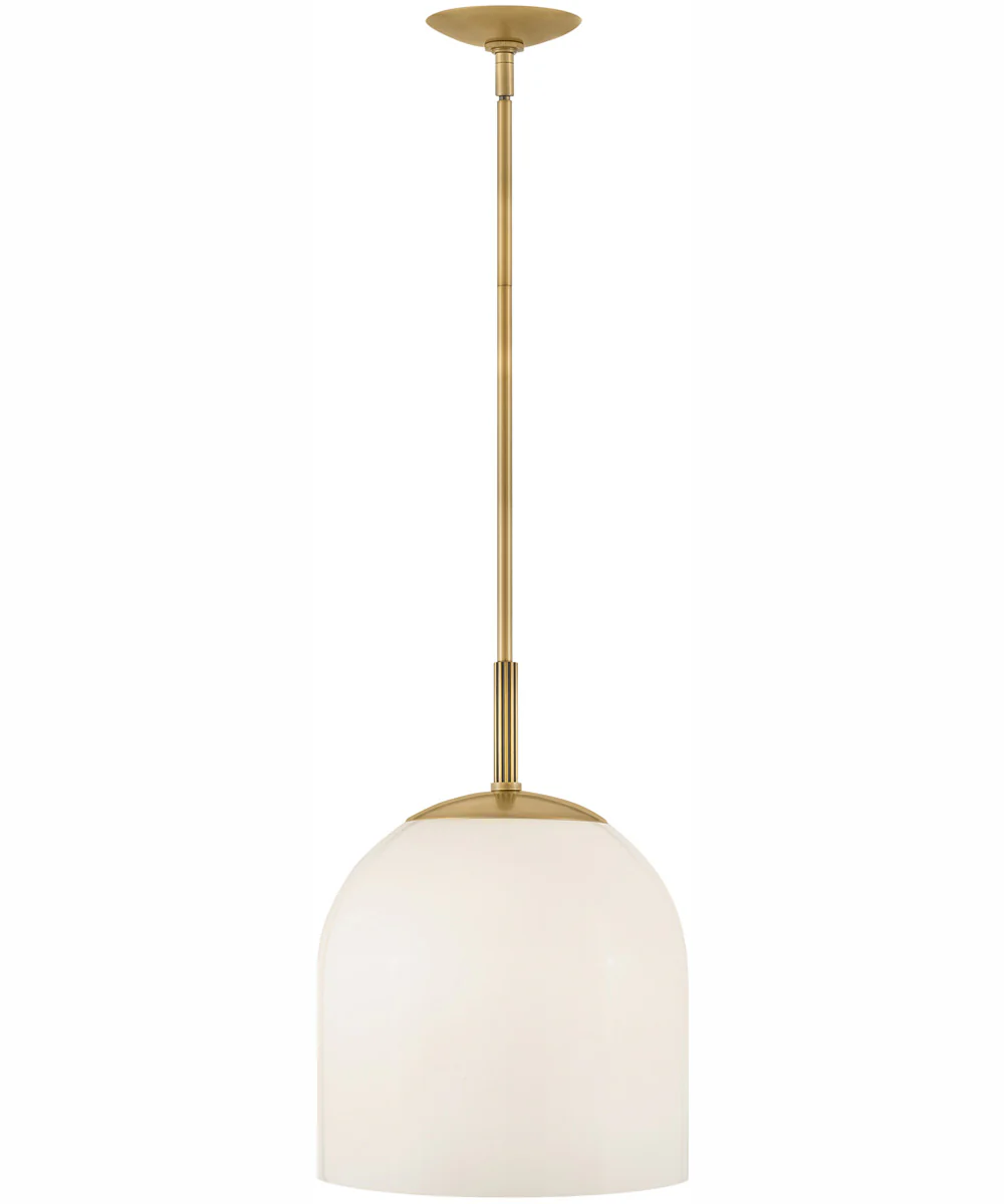 Willa 1-Light Medium Convertible Pendant in Heritage Brass