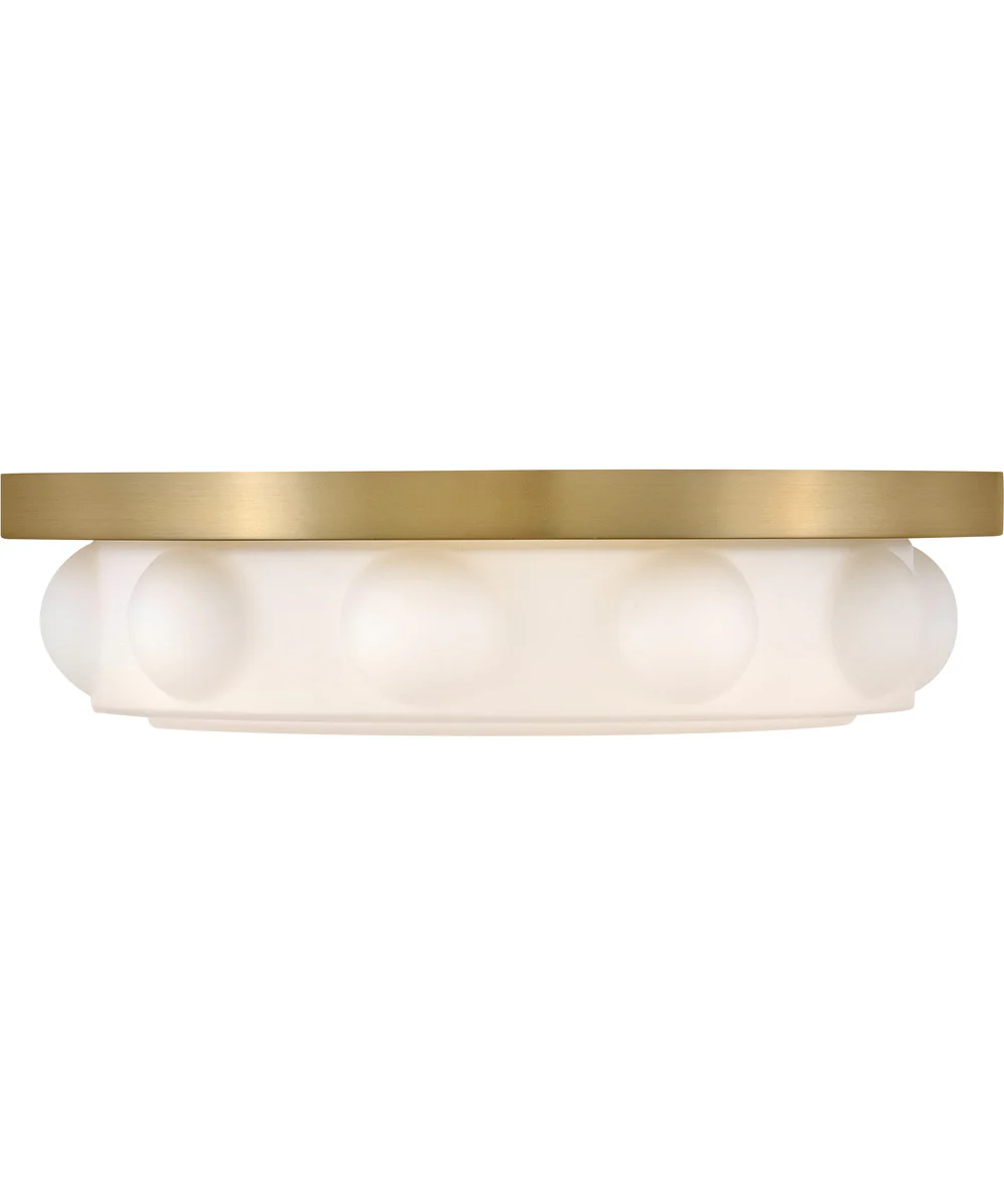 Zoey LED-Light Medium LED Flush Mount in Lacquered Brass - Image 3