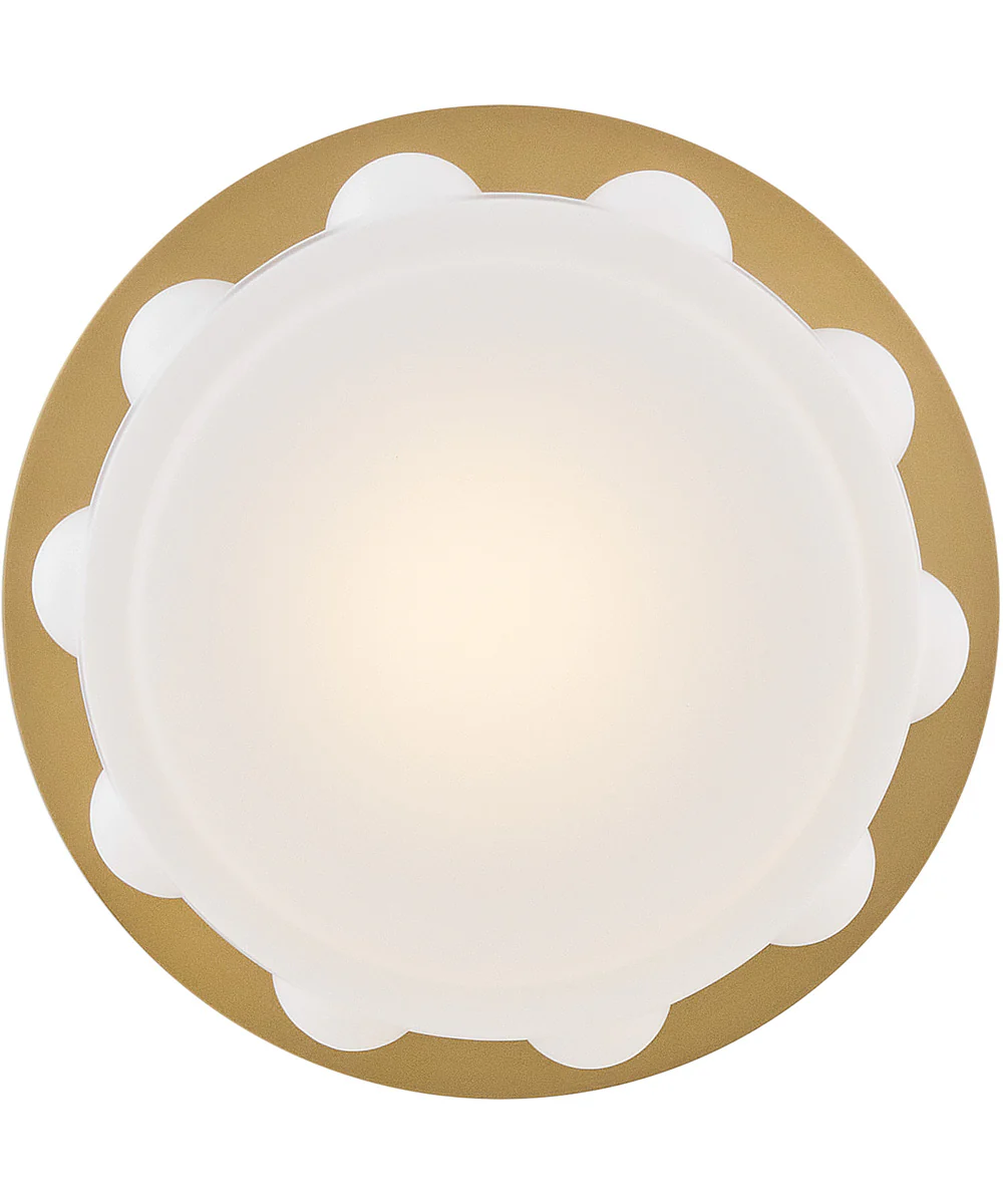 Zoey LED-Light Medium LED Flush Mount in Lacquered Brass - Image 4